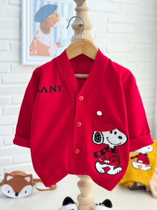ژاکت پسرانه snoopy کلاه برجسته