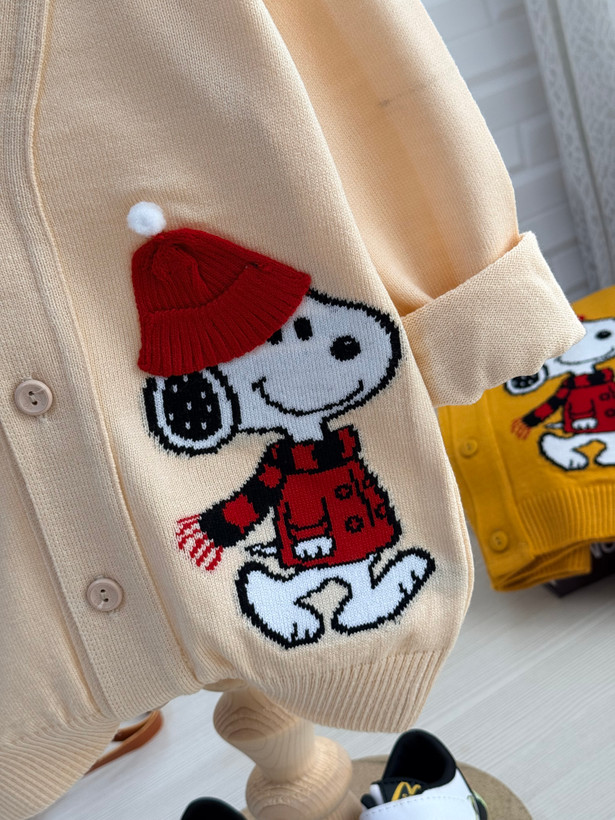 ژاکت پسرانه snoopy کلاه برجسته